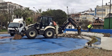 Sinop Aşıklar basketbol sahası yenileniyor