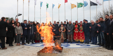 Sinop’ta Nevruz ateşi yandı