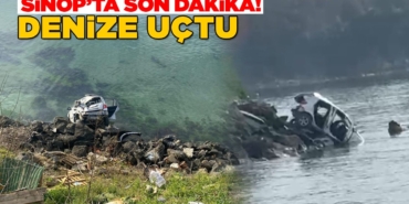 Sinop’ta otomobil denize uçtu