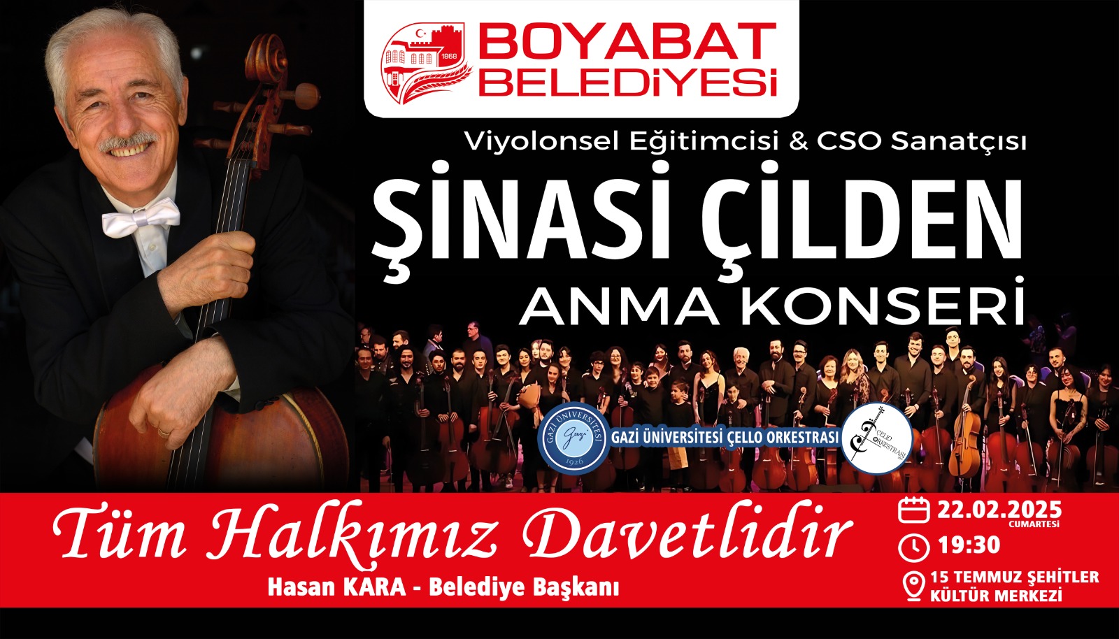 Şinasi Çilden anısına konser verilecek