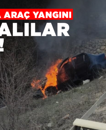 Sinop’ta otomobil yandı