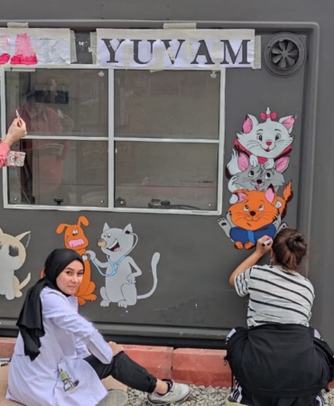 Sinop'ta Scak Yuvamı öğrenciler renklendiriyor