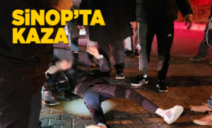 Direksiyon hakimiyetini kaybeden motosikletli kaza yaptı