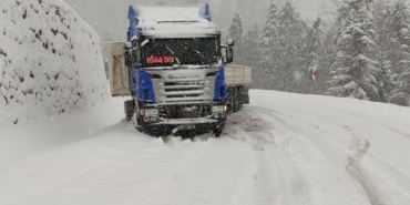 Sinop’ta kar, Nisan ayında şaşırttı