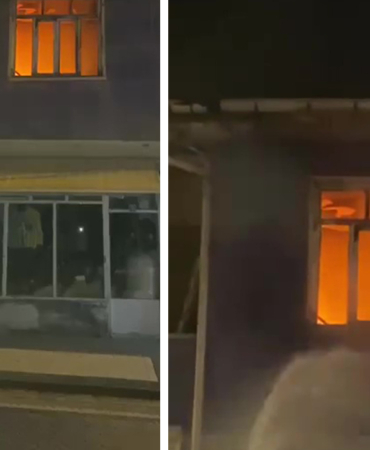 İki katlı bina alevlere teslim oldu