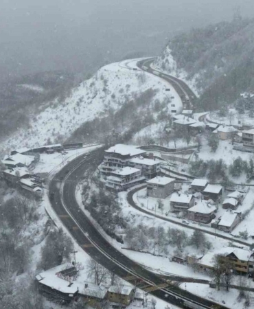 Bolu Dağı beyazlara büründü