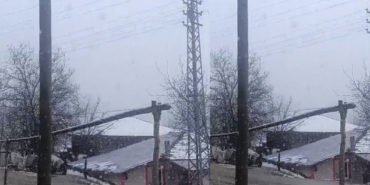 Eymir Köyü’ne Nisan karı sürprizi