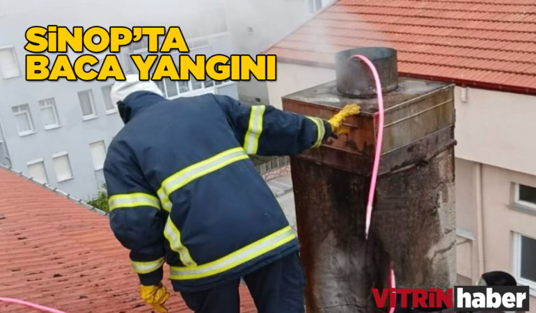 Binanın bacasında yangın çıktı