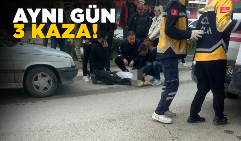 Peş peşe üç kaza: Toplam 3 yaralı