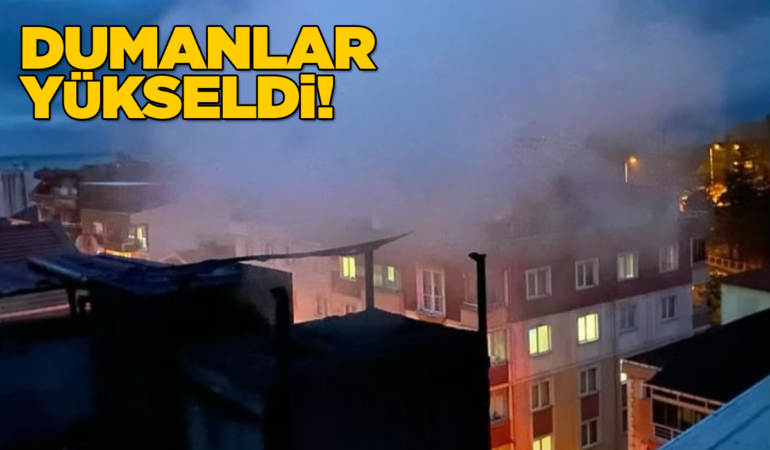 Sinop’ta bina bacasında yangın çıktı