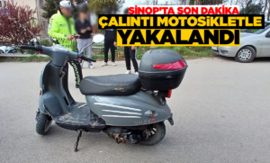 Sinop’ta küçük motor hırsızı yakayı ele verdi