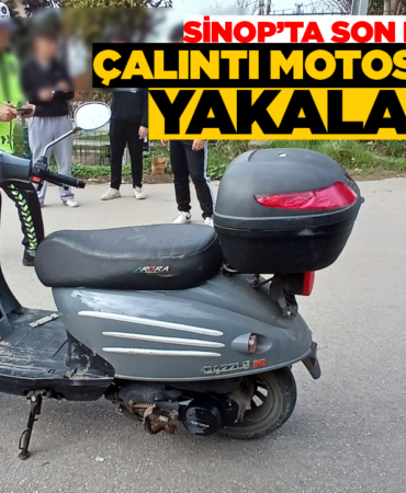 Sinop’ta küçük motor hırsızı yakayı ele verdi