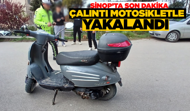 Sinop’ta küçük motor hırsızı yakayı ele verdi
