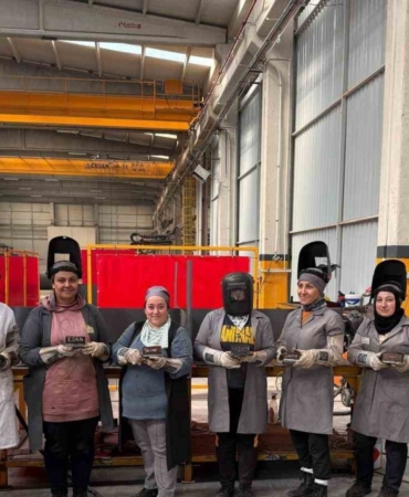 Kadın kaynakçılar Çorum sanayisinde göreve başladı