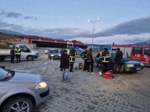 Kamyonetle çarpışan otomobilde bir kişi yaralandı