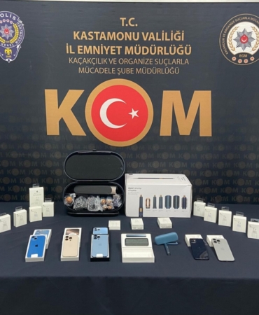 Kastamonu'da kaçak cep telefonu yakalandı
