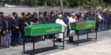 Kazada ölen anne ile oğlu son yolcuğuna uğurlandı