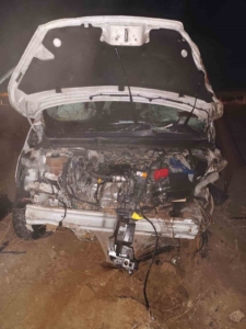 Kontrolden çıkan otomobil takla attı