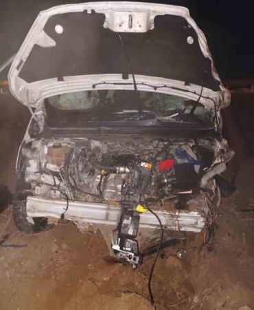 Kontrolden çıkan otomobil takla attı