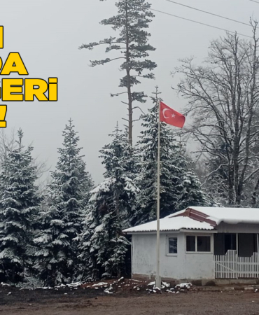 Sinop’un zirvesine Nisan karı yağdı