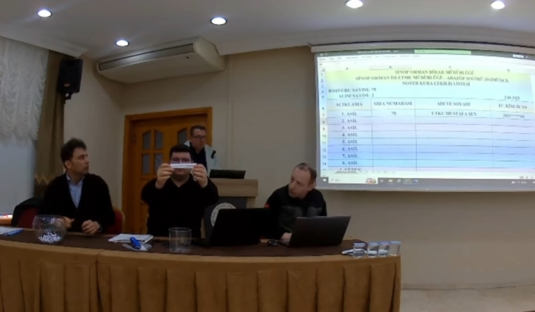 Sinop’ta istihdam edilecek daimî işçiler kura ile belirlendi