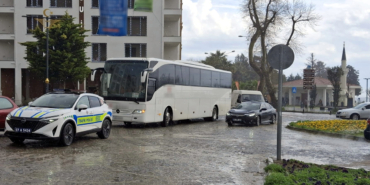 Sinop’ta şehir merkezine inen tur otobüsüne ceza uygulandı