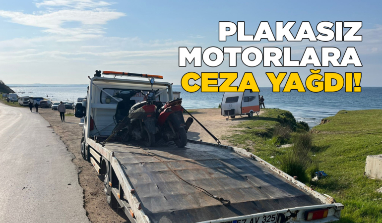 Plakasız motosikletler ekiplerin dikkatinden kaçmadı!
