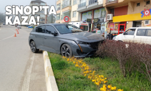 Sinop kent merkezinde trafik kazası
