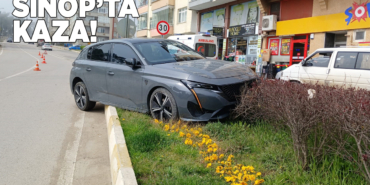 Sinop kent merkezinde trafik kazası