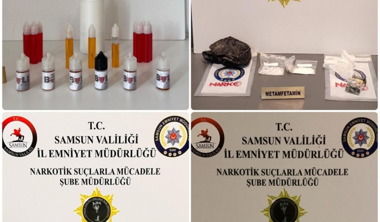 Samsun’da narkotik operasyonu: 6 gözaltı