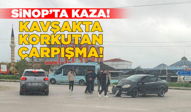 Sinop’ta trafik kazası: Dolmuş içinde düşen yolcu yaralandı