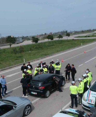 Sinop’ta bayram öncesi trafik denetimi