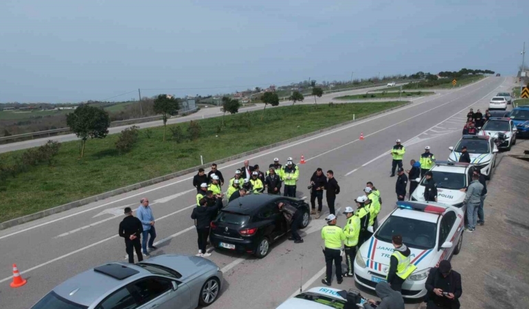 Sinop’ta bayram öncesi trafik denetimi