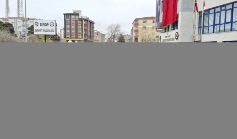 Sinop'ta kalp krizi sonucu vefat eden polis memuru için tören düzenlendi