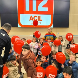 Sinop'ta minikler, 112 Acil Çağrı Merkezi’ni ziyaret etti