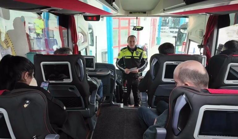 Sinop’ta şehirlerarası otobüs denetimleri devam ediyor