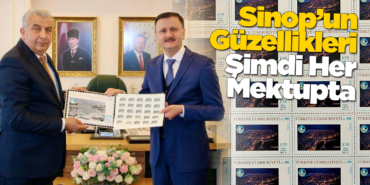 Sinop'a özel kış manzaralı posta pulu bastırıldı