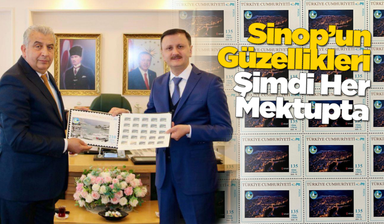 Sinop’a özel kış manzaralı posta pulu bastırıldı