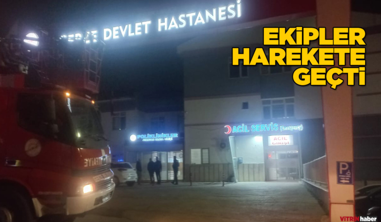 Hastanenin ameliyathane bölümünde yangın çıktı