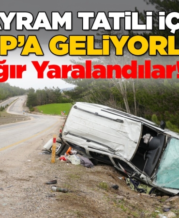 Sinop'a tatil için gelen aile kaza yaptı