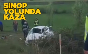 Otomobil yoldan çıktı: Yaralılar var