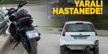 Sinop’ta kaza yapan motosikletli hastaneye kaldırıldı