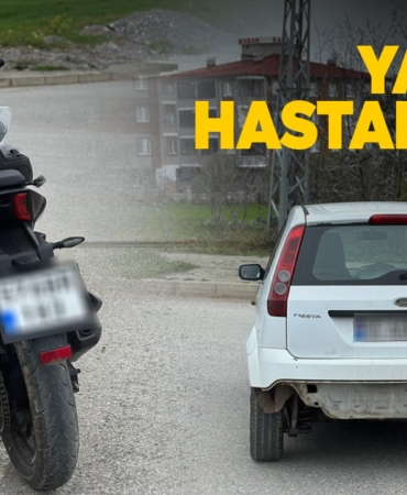 Sinop’ta kaza yapan motosikletli hastaneye kaldırıldı