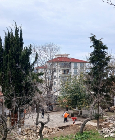 Sinop’taki tarihi camide çalışmalar devam ediyor