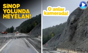 Kaya ve toprak parçaları yola düştü