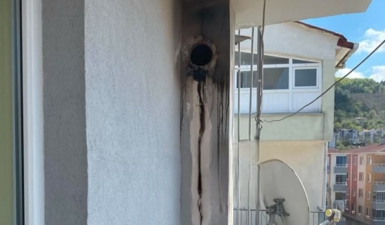 Sinop’ta baca yangınına hızlı müdahale