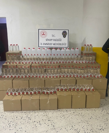 Sinop’ta kaçak alkol operasyonunda 1 kişi yakalandı