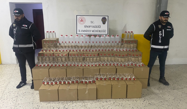 Sinop’ta kaçak alkol operasyonunda 1 kişi yakalandı