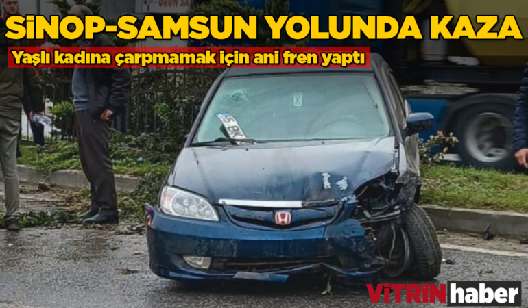 Ani fren yaptı, demir korkuluklara çarptı