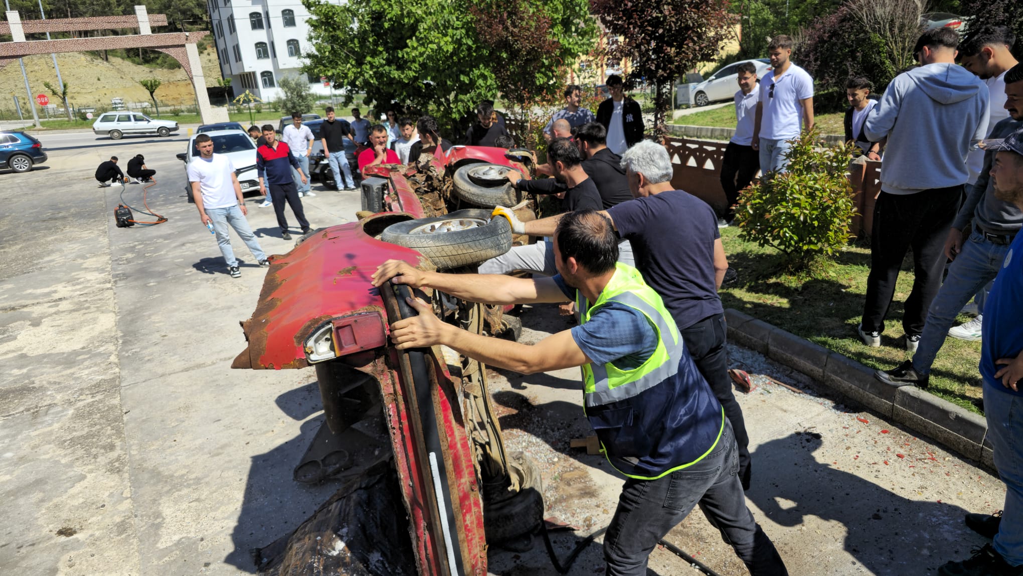 Boyabat'ta itfaiye personeline uygulamalı ilk müdahale eğitimi verildi